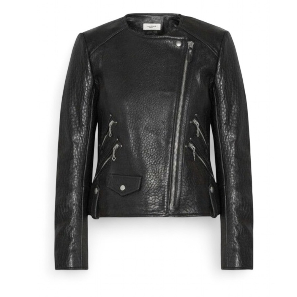 Isabel Marant Etoile Black Leather Moto Jacket